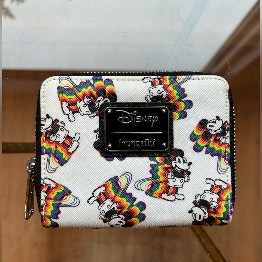 Disney Loungefly Rainbow Mickey Wallet NWOT